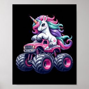Affiche Drôle Cute Unicorn À L'Épreuve Un Monstre Rose Cam