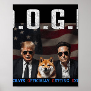 Affiche Drôle D.o.g.e Démocrates Doge Obtenir Officielleme