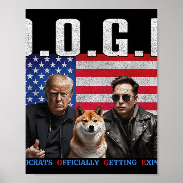 Affiche Drôle D.o.g.e Démocrates Doge Obtenir Officielleme (Devant)