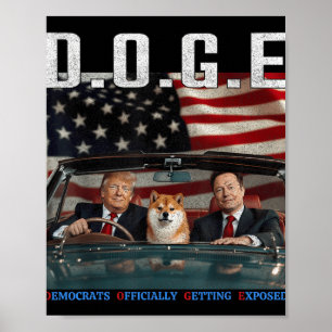 Affiche Drôle D.o.g.e Démocrates Doge Officiellement Se Dé