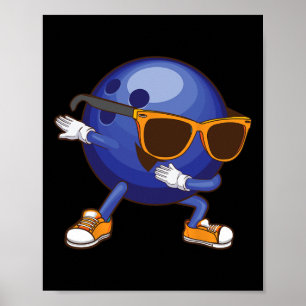 Affiche Drôle Dabbing Bowling Cadeau Pour Bowler Dancer En