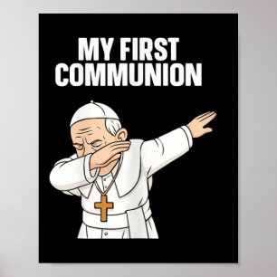 Affiche Drôle Dabbing Pape Mon premier cadeau de communion