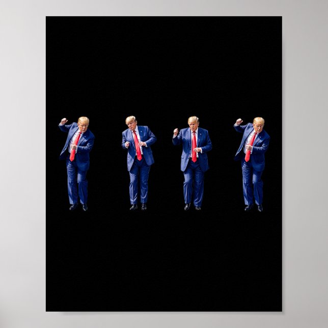 Affiche Drôle Danse Trump Dansant Comme Un Felon Vote Trum (Devant)
