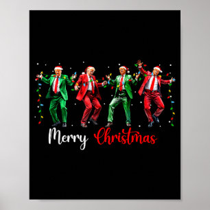 Affiche Drôle danse Trump Père Noël Joyeux Noël Paja