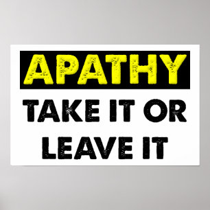 Affiche drôle d'apathie