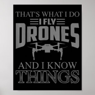 Affiche Drôle d'art de drone pour hommes femmes garçons co
