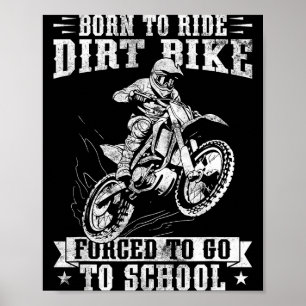 Affiche Drôle d'art de moto cross pour garçons filles Moto
