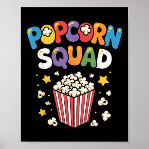 Affiche Drôle d'art de pop-corn pour hommes femmes enfants