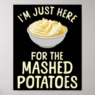 Affiche Drôle d'art de purée de pommes de terre pour homme