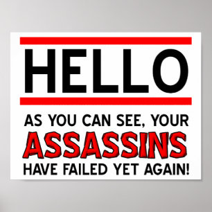 Affiche drôle d'assassins ratés