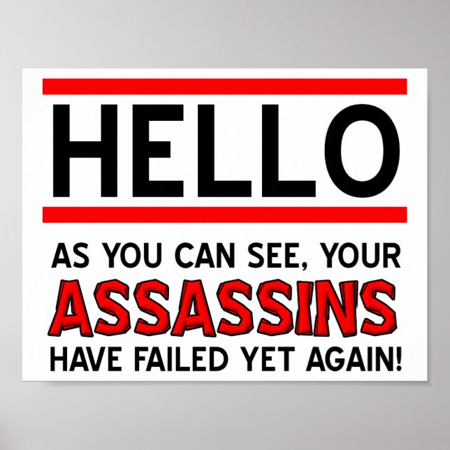 Affiche drôle d'assassins ratés (Devant)