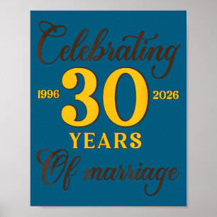 Affiche Drôle de 30 Ans de Mariage 1996 30ème Anniversaire
