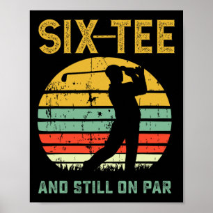 Affiche Drôle de 60e anniversaire Golf Pun Golf 60 ans G