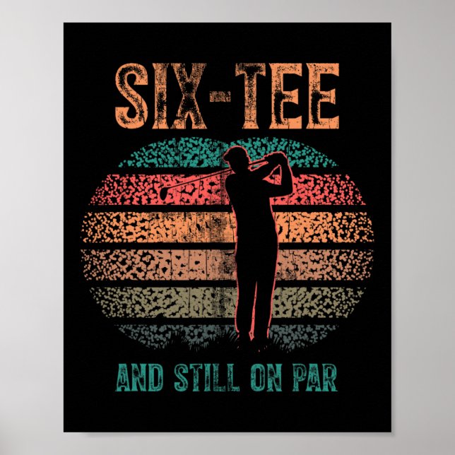 Affiche Drôle de 60e anniversaire Golf Pun Golf 60 ans G (Devant)