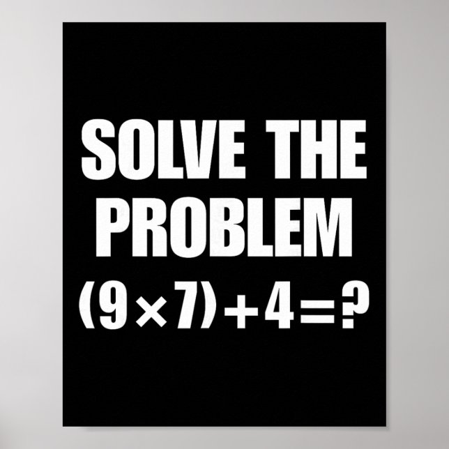 Affiche Drôle de 67 mème Pemdas Prof de maths élémentaire  (Devant)