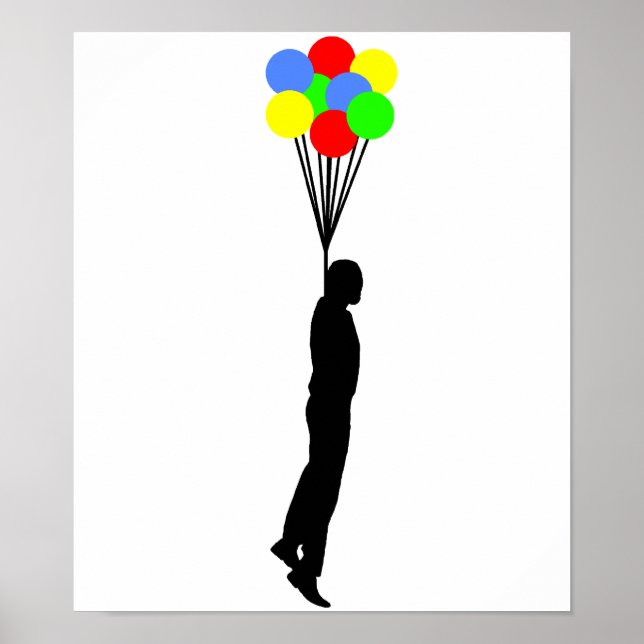Affiche drôle de ballon suspendue (Devant)