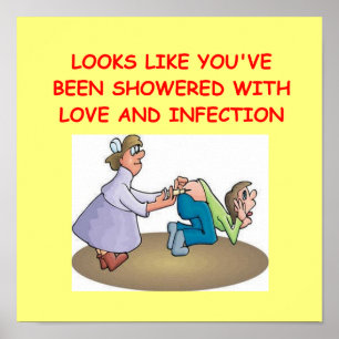 Affiche drôle de blague de médecin