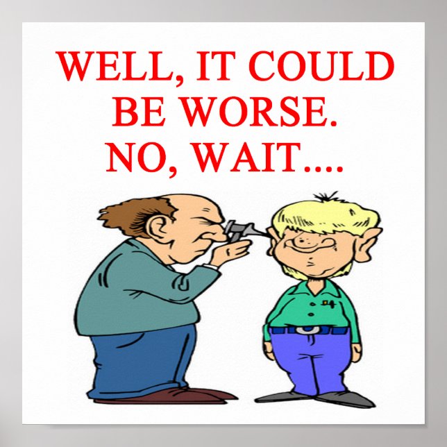 Affiche drôle de blague de médecin (Devant)