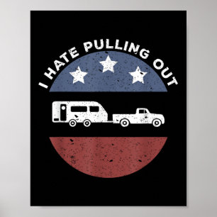 Affiche Drôle de camping Rv je déteste sortir