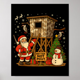 Affiche Drôle de chasse au Père Noël Mieux vaut ne pas fai