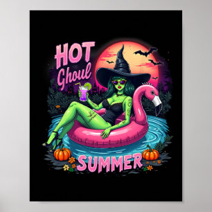Affiche Drôle de Chaud Ghoul Été Summerween Vibes Squelett