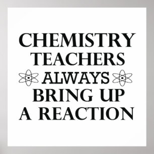 Affiche drôle de chimie