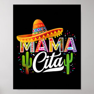 Affiche Drôle de Cinco De Mayo Mamacita Maman Mexicaine Po