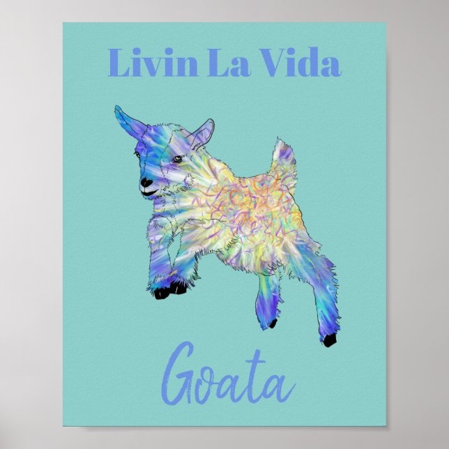 Affiche Drôle de citation de chèvre (Devant)