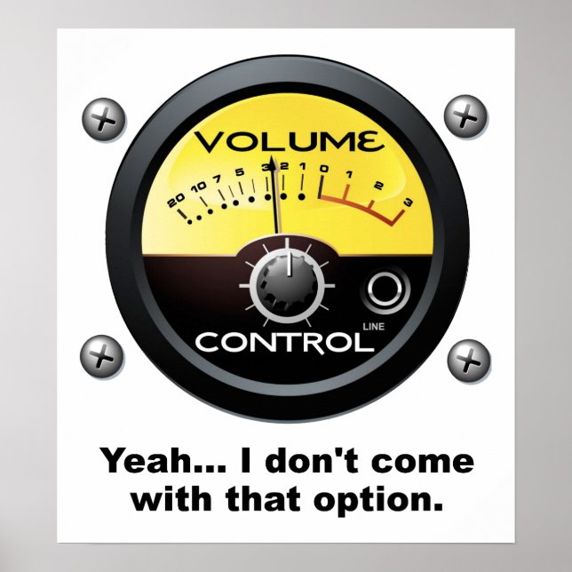 Affiche drôle de contrôle du volume (Devant)