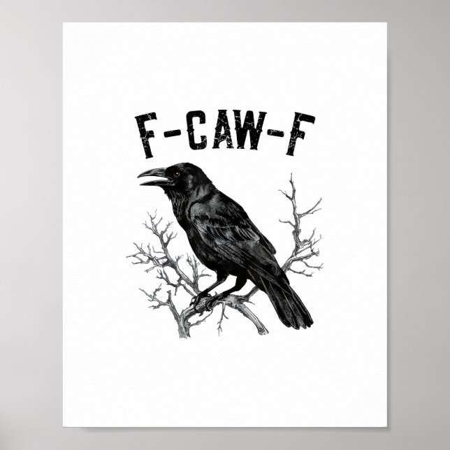 Affiche Drôle de corbeau corneille oiseau corbeau hommes f (Devant)