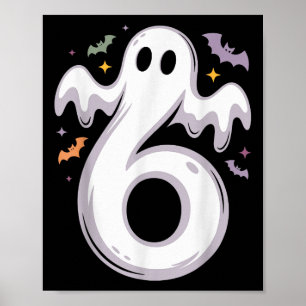 Affiche Drôle de costume d'Halloween de mème de 6 fantômes