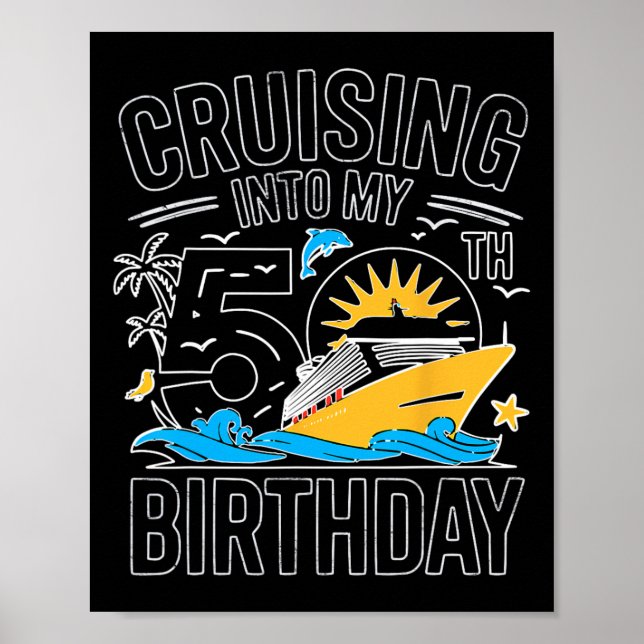 Affiche Drôle de Croisière Pour Mes 50 Ans En Méditerranée (Devant)