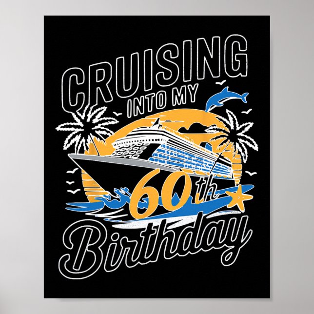 Affiche Drôle de Croisière Pour Mes 60 Ans En Méditerranée (Devant)