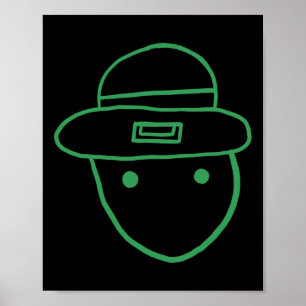 Affiche Drôle de croquis amateur de lutin Mémo irlandais S