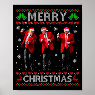 Affiche Drôle de danse Trump Joyeux Noël Sweat-shirt de No
