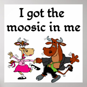 Affiche drôle de danseur ou de musicien