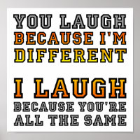 Affiche drôle de différents rires