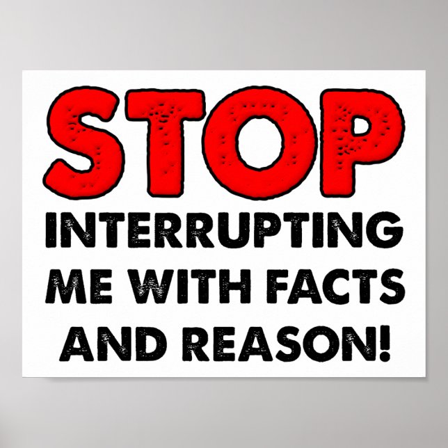 Affiche drôle de faits et de raison (Devant)