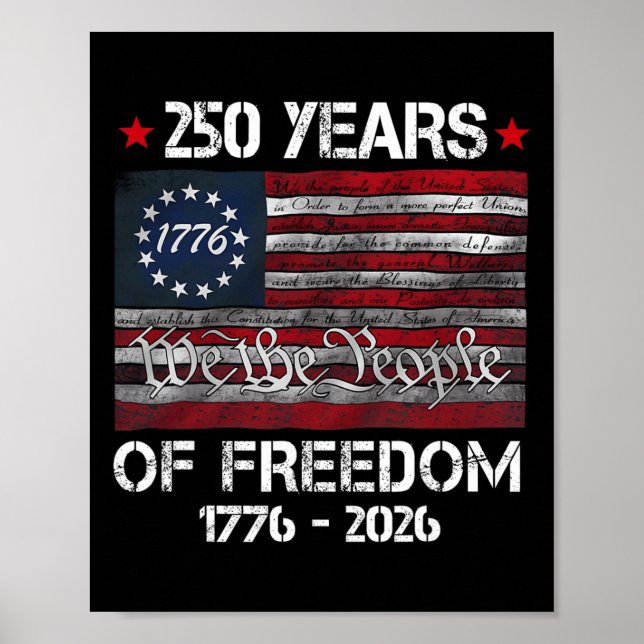 Affiche Drôle de fête de l'indépendance du 4 juillet 1776- (Devant)