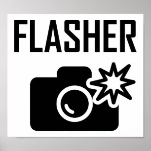 Affiche drôle de Flasher