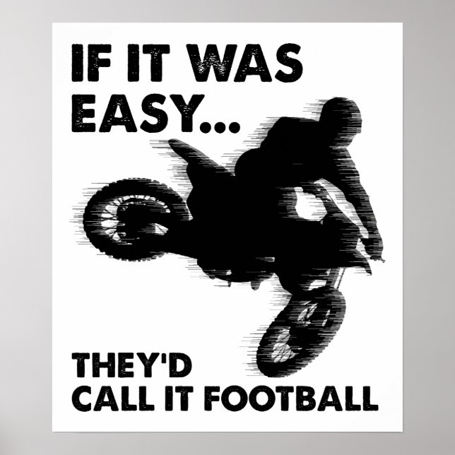 Affiche drôle de football facile (Devant)