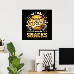 Affiche Drôle de frère de softball Snacks Sports