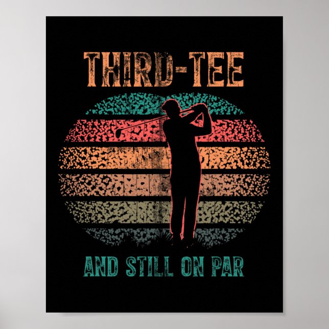 Affiche Drôle de golf pour 30 ans Pun golfique pour trente (Devant)