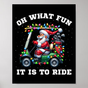 Affiche Drôle de golfeur de Noël Santa Quel plaisir c'est