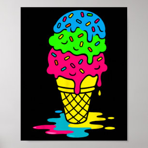 Affiche Drôle de goutte Bruh Ckto École Goutte Crème glacé