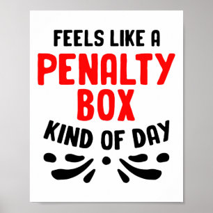 Affiche Drôle de hockey, on dirait une boîte de pénalité d