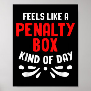 Affiche Drôle de hockey, on dirait une boîte de pénalité H