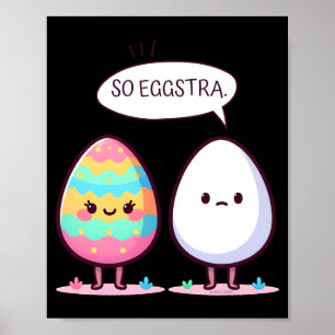 Affiche Drôle de jeu de mots Mignon Comic Pâques pastel si