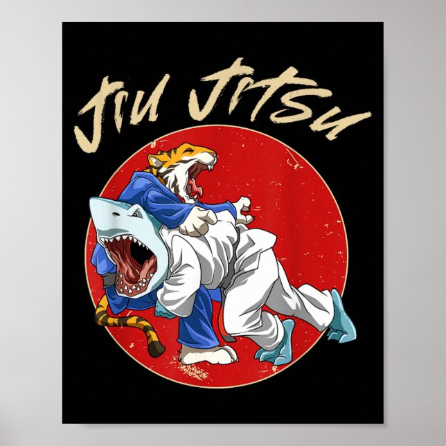 Affiche Drôle de Jiu Jitsu Brésilien et Grappling (Devant)