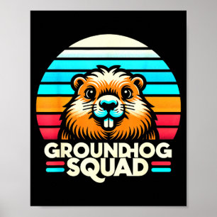 Affiche Drôle de jour de la marmotte 2025 Vintage Retro Ma